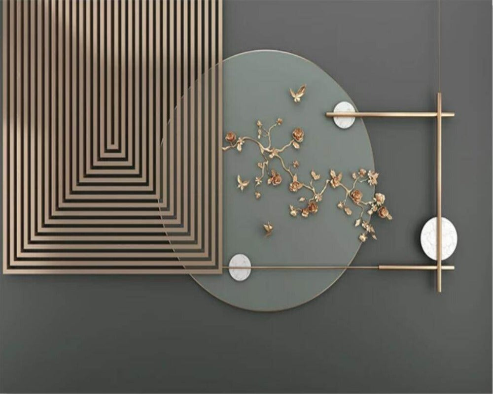3D Wallpaper Eclectic Shapes